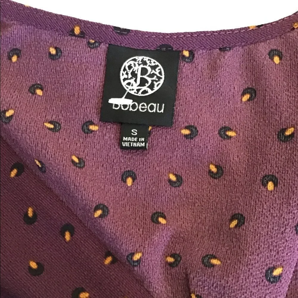 NWOT Bobeau Short Sleeve Burgundy Wine Casual Soft Feminine Classic Dress S - Picture 7 of 9